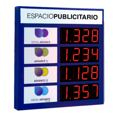 PANEL DE PRECIOS PARA GASOLINERAS VULCANO 15