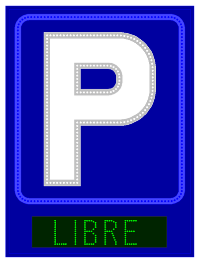 RÓTULO LED ELECTRÓNICO PARA PARKING MODELO DETROIT