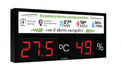 RÓTULO LED ELECTRÓNICO CON TEMPERATURA- HUMEDAD