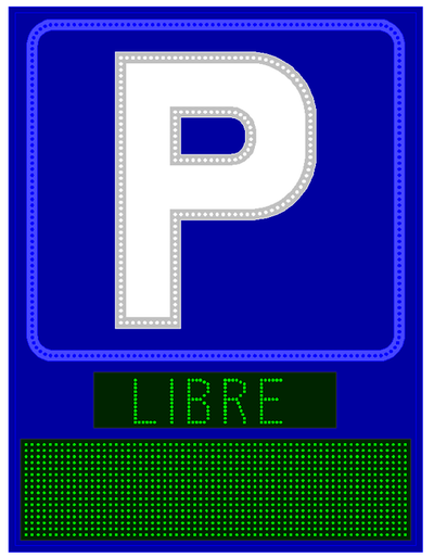RÓTULO LED ELECTRÓNICO PARA PARKING MODELO DETROIT
